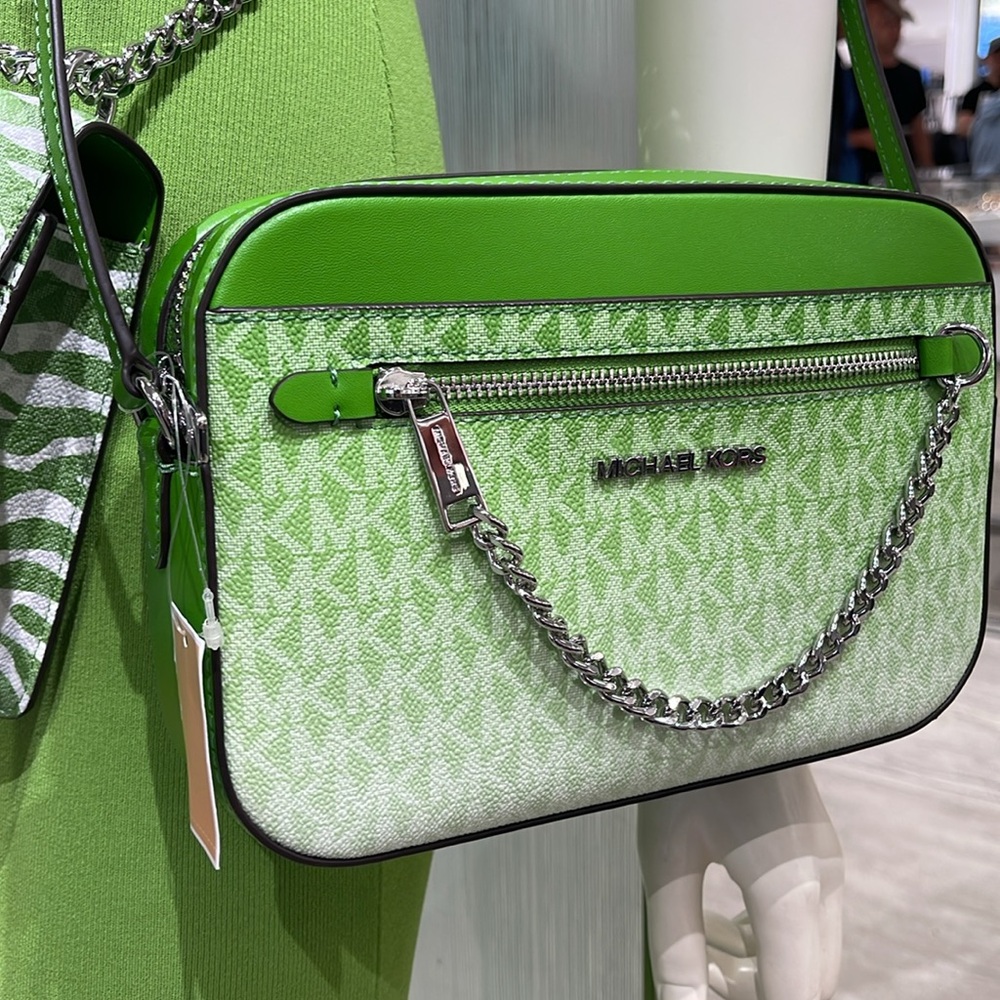 Michael Kors Jet Set Lg Ombré Signature Logo Crossbody Body
Jungle Green NWT - Picture 15 of 16